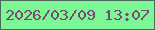 文字の大きさ：1、枠の色：4f695d、背景の色：7cf796、文字の色：7e4672 無料ブログパーツのブログ時計