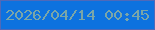 文字の大きさ：4、枠の色：4f69b9、背景の色：0d72df、文字の色：7aa6a8 無料ブログパーツのブログ時計