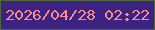 文字の大きさ：2、枠の色：4f6a35、背景の色：3c2281、文字の色：fa8b91 無料ブログパーツのブログ時計