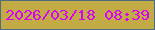 文字の大きさ：5、枠の色：4f6b7e、背景の色：c2aa45、文字の色：d801f7 無料ブログパーツのブログ時計