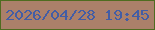 文字の大きさ：2、枠の色：4f6c20、背景の色：ab806a、文字の色：435da5 無料ブログパーツのブログ時計