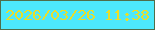 文字の大きさ：4、枠の色：4f6d49、背景の色：4de8fb、文字の色：e9de29 無料ブログパーツのブログ時計