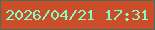 文字の大きさ：4、枠の色：4f6d55、背景の色：cc4d2a、文字の色：7dffc6 無料ブログパーツのブログ時計