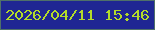 文字の大きさ：4、枠の色：4f7069、背景の色：1f2693、文字の色：b3db2a 無料ブログパーツのブログ時計