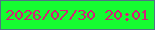 文字の大きさ：2、枠の色：4f7484、背景の色：16fc31、文字の色：d51f77 無料ブログパーツのブログ時計