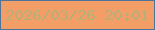 文字の大きさ：1、枠の色：4f749b、背景の色：f39e66、文字の色：b6af78 無料ブログパーツのブログ時計