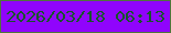 文字の大きさ：4、枠の色：4f753d、背景の色：9004fc、文字の色：17542b 無料ブログパーツのブログ時計