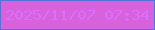 文字の大きさ：3、枠の色：4f75d8、背景の色：d862dc、文字の色：dc6efe 無料ブログパーツのブログ時計