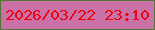 文字の大きさ：5、枠の色：4f7635、背景の色：ca72a7、文字の色：ef030e 無料ブログパーツのブログ時計