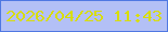 文字の大きさ：5、枠の色：4f78e2、背景の色：b3c0f6、文字の色：d8dd08 無料ブログパーツのブログ時計