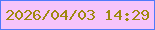 文字の大きさ：4、枠の色：4f7afb、背景の色：f6c4fa、文字の色：9f880f 無料ブログパーツのブログ時計