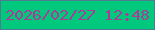 文字の大きさ：1、枠の色：4f7b90、背景の色：00c87d、文字の色：ae3a97 無料ブログパーツのブログ時計