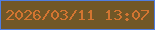 文字の大きさ：2、枠の色：4f7de0、背景の色：715727、文字の色：d27531 無料ブログパーツのブログ時計
