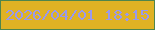 文字の大きさ：2、枠の色：4f854c、背景の色：e0b224、文字の色：9999ee 無料ブログパーツのブログ時計