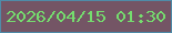 文字の大きさ：3、枠の色：4f8ba8、背景の色：745565、文字の色：75dc6e 無料ブログパーツのブログ時計