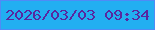 文字の大きさ：5、枠の色：4f8bf6、背景の色：22aff1、文字の色：5827a0 無料ブログパーツのブログ時計
