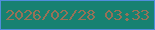 文字の大きさ：2、枠の色：4f8ddc、背景の色：178171、文字の色：977157 無料ブログパーツのブログ時計