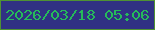 文字の大きさ：5、枠の色：4f9233、背景の色：303183、文字の色：26ba5a 無料ブログパーツのブログ時計