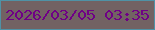 文字の大きさ：1、枠の色：4f92a6、背景の色：726263、文字の色：6f0086 無料ブログパーツのブログ時計