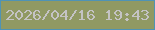 文字の大きさ：4、枠の色：4f93b5、背景の色：909963、文字の色：c4c3c4 無料ブログパーツのブログ時計