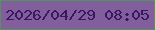 文字の大きさ：3、枠の色：4f965d、背景の色：825e9c、文字の色：371861 無料ブログパーツのブログ時計