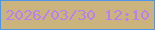 文字の大きさ：5、枠の色：4f96e9、背景の色：cbb37e、文字の色：b880f0 無料ブログパーツのブログ時計