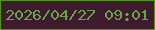 文字の大きさ：4、枠の色：4f9707、背景の色：3e1b2d、文字の色：6aa24e 無料ブログパーツのブログ時計
