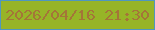 文字の大きさ：3、枠の色：4f97bf、背景の色：97b427、文字の色：a47538 無料ブログパーツのブログ時計