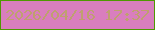 文字の大きさ：4、枠の色：4f9802、背景の色：d97ebe、文字の色：bfa06f 無料ブログパーツのブログ時計
