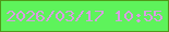 文字の大きさ：5、枠の色：4f981a、背景の色：5ef35b、文字の色：d99de2 無料ブログパーツのブログ時計