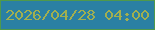 文字の大きさ：2、枠の色：4f994b、背景の色：2a80a3、文字の色：a2af50 無料ブログパーツのブログ時計
