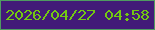 文字の大きさ：2、枠の色：4f9b61、背景の色：421a78、文字の色：73c812 無料ブログパーツのブログ時計