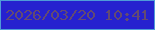 文字の大きさ：4、枠の色：4f9bd8、背景の色：2621cf、文字の色：634a72 無料ブログパーツのブログ時計