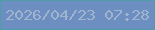 文字の大きさ：5、枠の色：4f9da7、背景の色：6c8ec1、文字の色：a0b3cf 無料ブログパーツのブログ時計