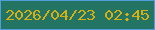文字の大きさ：1、枠の色：4f9ed9、背景の色：237462、文字の色：d4b012 無料ブログパーツのブログ時計
