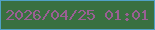 文字の大きさ：5、枠の色：4fa1c6、背景の色：397040、文字の色：9a5f94 無料ブログパーツのブログ時計