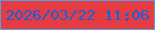 文字の大きさ：1、枠の色：4fa1e1、背景の色：e53b43、文字の色：1261e0 無料ブログパーツのブログ時計