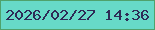 文字の大きさ：5、枠の色：4fa26c、背景の色：67dac8、文字の色：2e2b57 無料ブログパーツのブログ時計