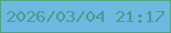 文字の大きさ：2、枠の色：4fa47e、背景の色：6eb9e2、文字の色：439d90 無料ブログパーツのブログ時計