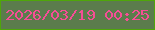 文字の大きさ：1、枠の色：4fa609、背景の色：5b7c4c、文字の色：f64e96 無料ブログパーツのブログ時計