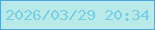 文字の大きさ：4、枠の色：4fa7e1、背景の色：b9e9e8、文字の色：75d0e6 無料ブログパーツのブログ時計