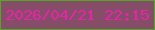 文字の大きさ：2、枠の色：4faa21、背景の色：854d68、文字の色：e823aa 無料ブログパーツのブログ時計