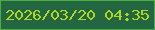 文字の大きさ：3、枠の色：4fac3f、背景の色：226642、文字の色：b1d821 無料ブログパーツのブログ時計