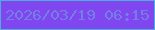 文字の大きさ：4、枠の色：4faed7、背景の色：8046f0、文字の色：747fe5 無料ブログパーツのブログ時計