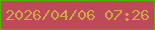文字の大きさ：3、枠の色：4fb205、背景の色：be4a59、文字の色：d0a64a 無料ブログパーツのブログ時計