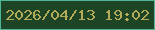 文字の大きさ：3、枠の色：4fb598、背景の色：1e4426、文字の色：b4ab58 無料ブログパーツのブログ時計