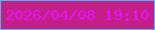 文字の大きさ：1、枠の色：4fb5f4、背景の色：c21f87、文字の色：e612fe 無料ブログパーツのブログ時計