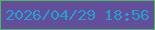 文字の大きさ：4、枠の色：4fb65f、背景の色：624e9a、文字の色：269fca 無料ブログパーツのブログ時計