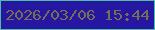 文字の大きさ：3、枠の色：4fbca5、背景の色：2617a3、文字の色：757053 無料ブログパーツのブログ時計