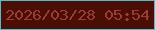 文字の大きさ：5、枠の色：4fbdcf、背景の色：4a0e04、文字の色：993d36 無料ブログパーツのブログ時計
